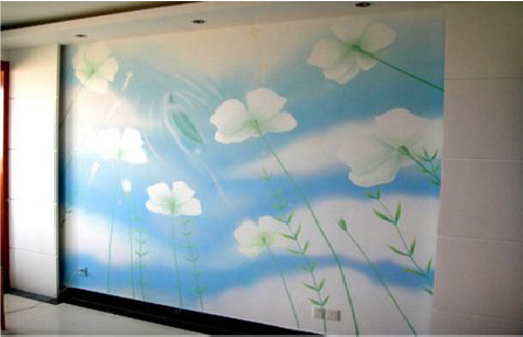 宣城画墙绘怎么画好白云的蓬松感?