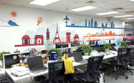 宣城教你设计办公室墙绘的方法。